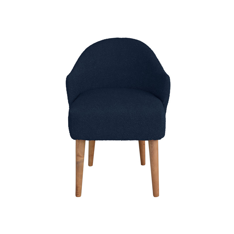 50 cm H Slat Back Armchair, Navy Blue