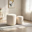 Ensemble de 2 tabourets de rangement en velours côtelé, repose-pieds avec couvercle en bois amovible et espace de rangement caché