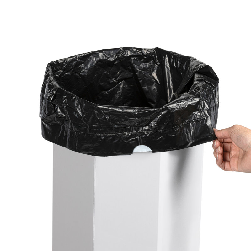 Poubelle et bac de recyclage en carton ondulé jetable classique classique 25 gallons Fleur, Blanc coton