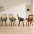 Gemi 20" W Vegan Leather Swivel Modern Dining Chair (Set Of 4)