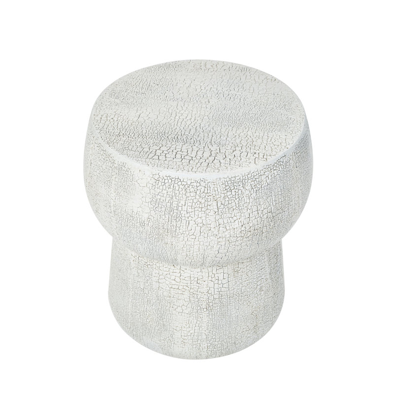 Table d'appoint d'extérieur avec processus de fissuration, table basse en béton Morden, Gris