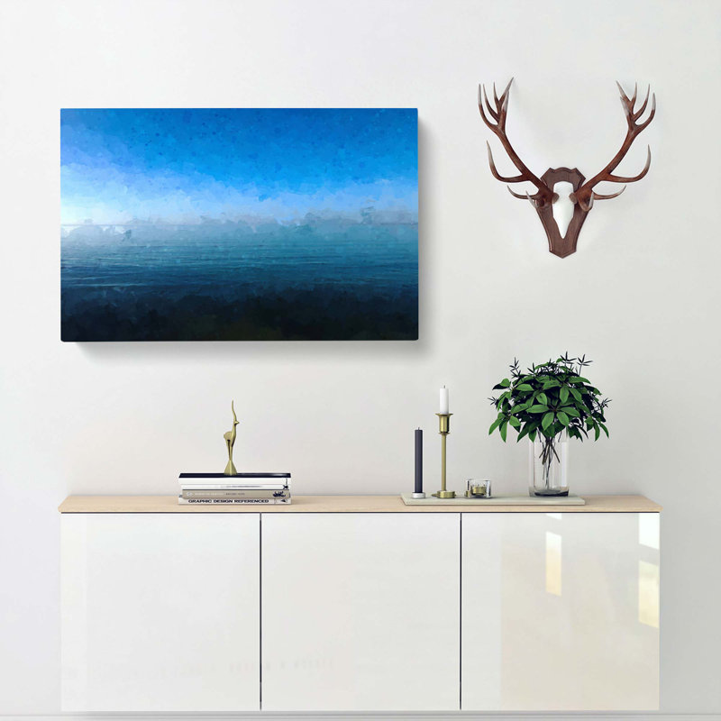 Across The Sea To Bournemouth In Abstract - Wrapped Canvas Print, 35cm H x 50cm W x 3cm D