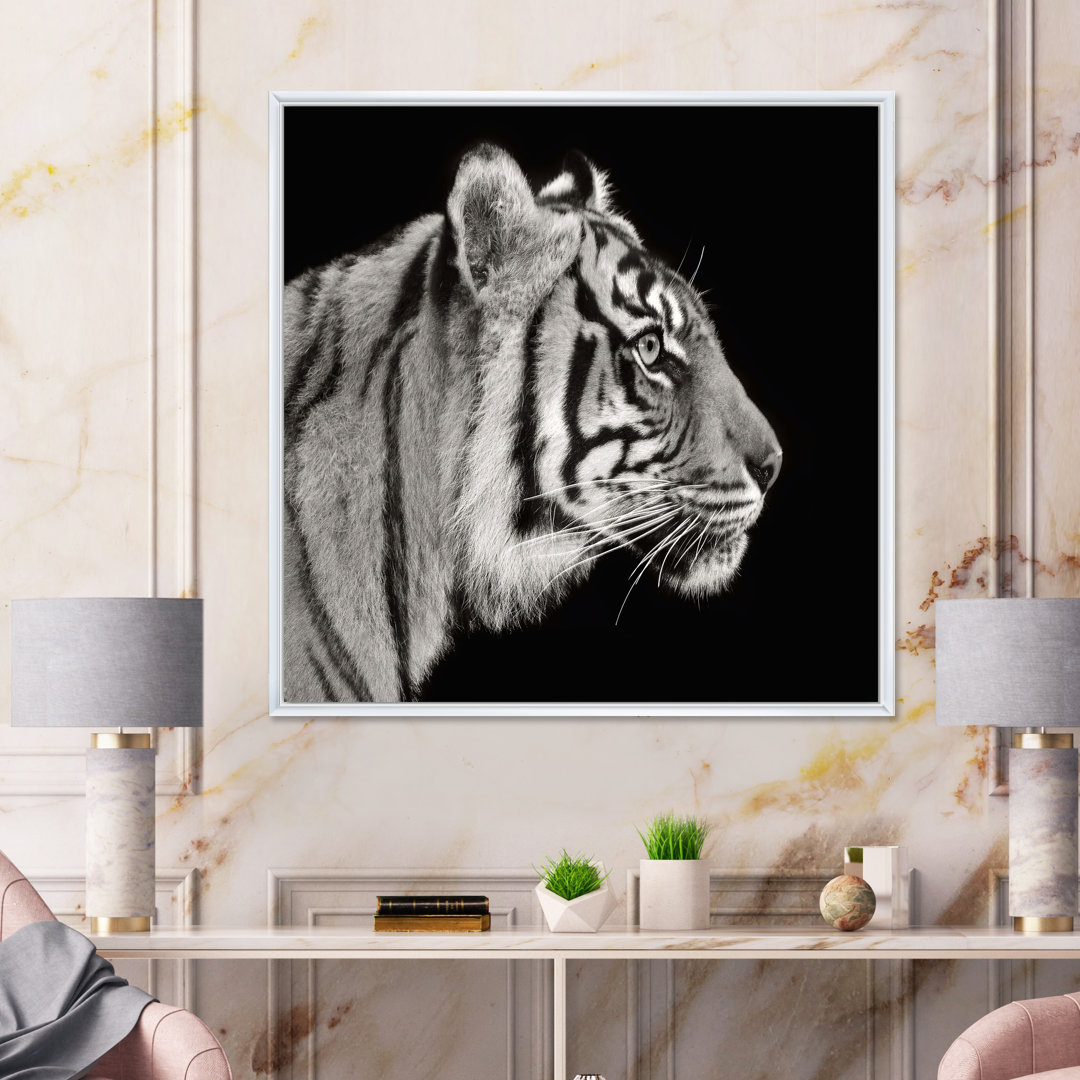 " Portrait Of A White Tiger " East Urban Home 