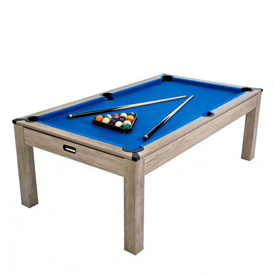 Table de billard 7 pi avec finition rustique - ensemble complet pour salle de jeux