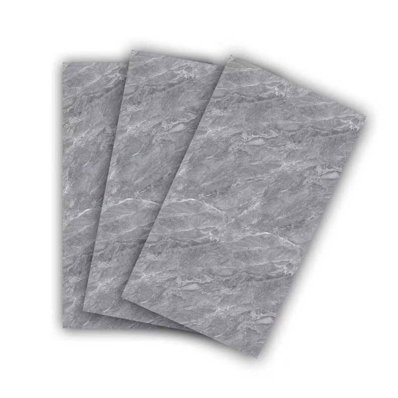 6 pièces de panneaux de salle de bain imperméables à l'eau avec dosseret et dosseret en marbre - tuile de cuisine 12 x 24 (gris)