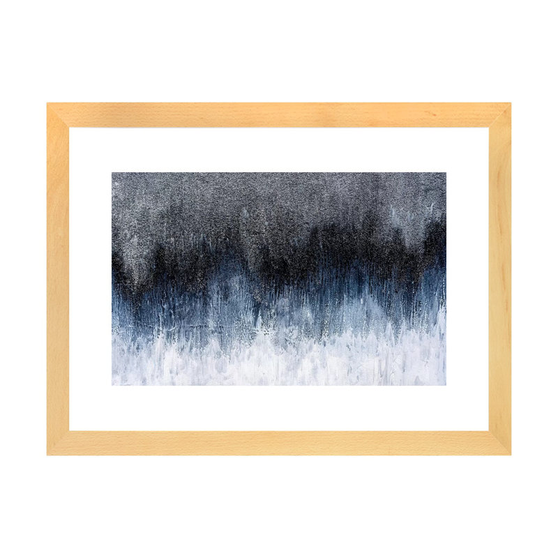 Silver Spark par Nikki Chauhan - impression d'art graphique, Blanc, Toile avec cadre en bois beige