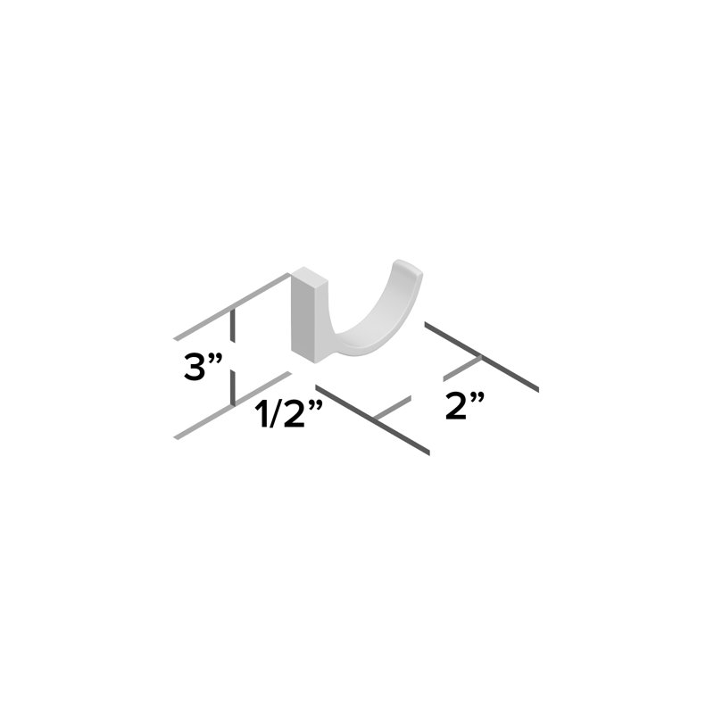 Steel Wall Wall Hook, Polished Chrome