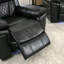 Fauteuil inclinable manuel de cinéma maison avec bande lumineuse DEL-1378644696