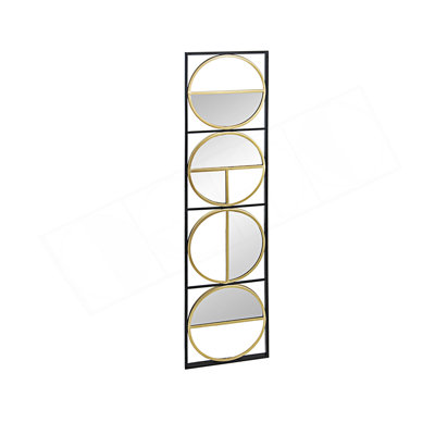Metal Frame Wall Mirror, Contemporary Design Mirror For Living Room, Bedroom, Entryway