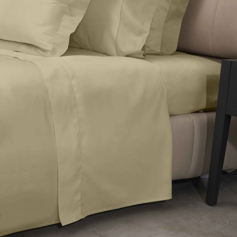 Raffaello Sheet Set, Queen Sheet Set with 2 Pillowcases, Taupe