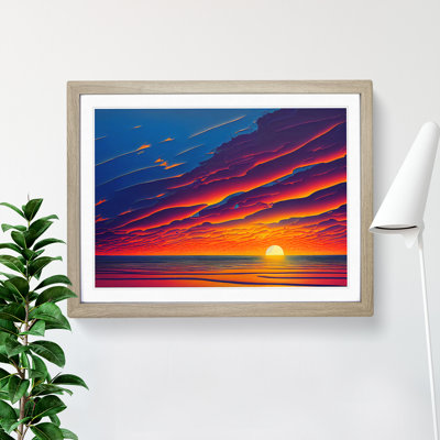 XH1022-6507X Otherworldly Sunset Seascape - Single Picture Frame Print