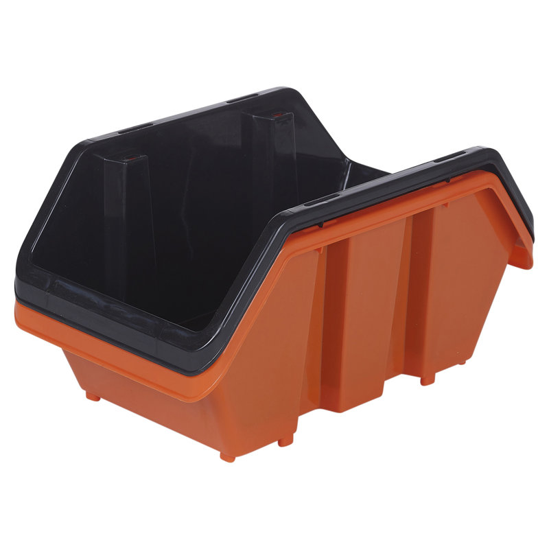 Symple Stuff Plastic Decorative Bin, Orange