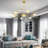 Modern Led Industria Chandeliers Round Pendant Light Farmhouse Sputnik Chandelier Mid Century Ceiling Light Fixtures For Dining Room Bedroom Living Room Kitchen Hallway Foyer（1 Pack）-1223906279-1237147291
