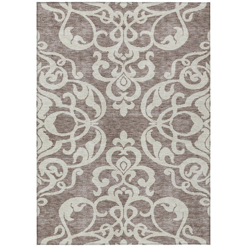 Tapis intérieur lavable taupe 3 'x 5'