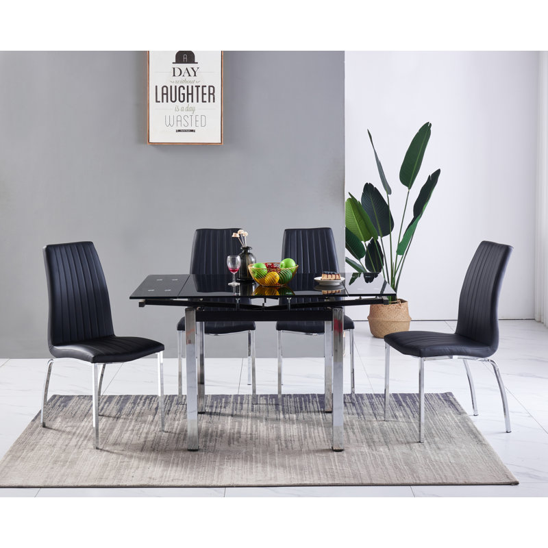 Hearne Dining Set, Black , Black 