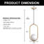 Luminaire suspendu sphérique moderne à 1 lumière de 16 pouces pour îlot de cuisine de style unique / remarquable-86851481