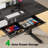 55" Glass Top Height Adjustable Standing Desk with Drawer and USB Charging, LED Display, and Mobile Phone Stand,Black-1519427645-1519427647