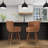 26 inch Bar Stools Set of 4 with Backs, Upholstered Blue Leather Swivel Counter Stools with Wood Legs-884832580-923339963-916282938