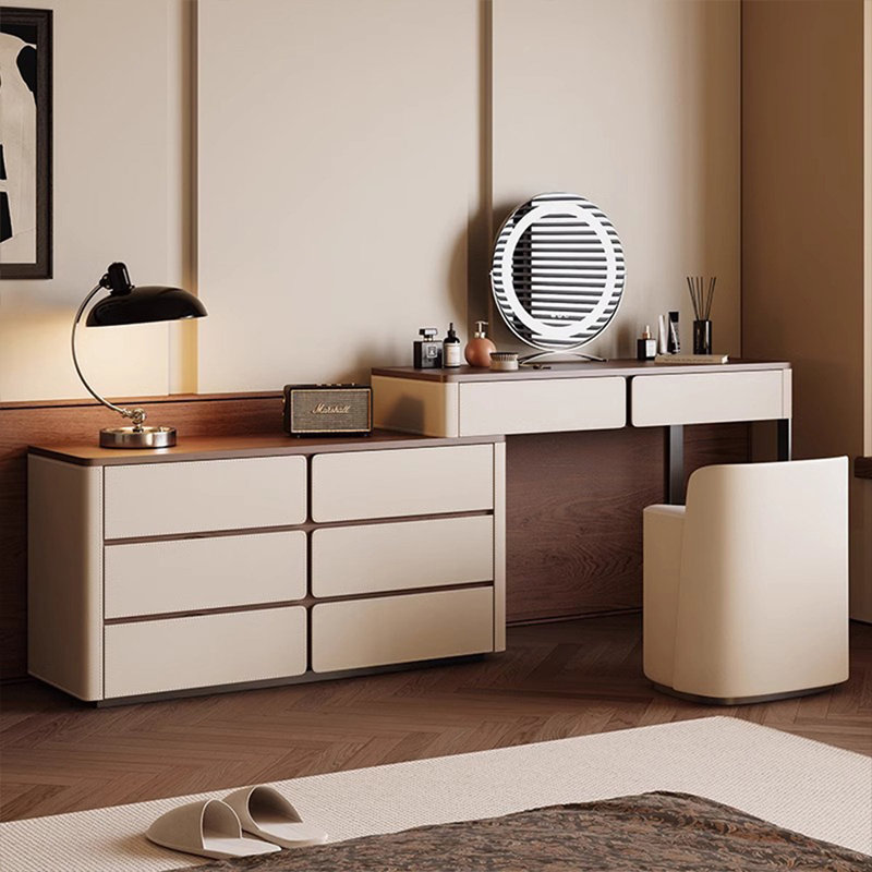 Makeup Vanity with Light mirror,8 drawers,1 chair