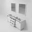 Ensemble de meuble-lavabo double l 84 po x P 22 po et miroirs 34 po Marsyas-1287933825