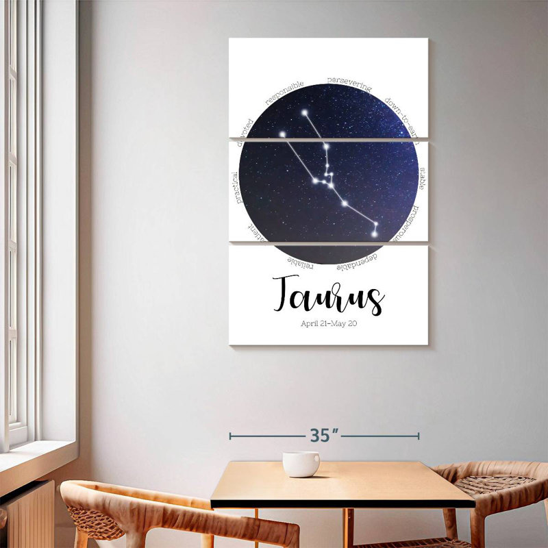 Adella Taurus Zodiac Constellation, 65" H x 42" W
