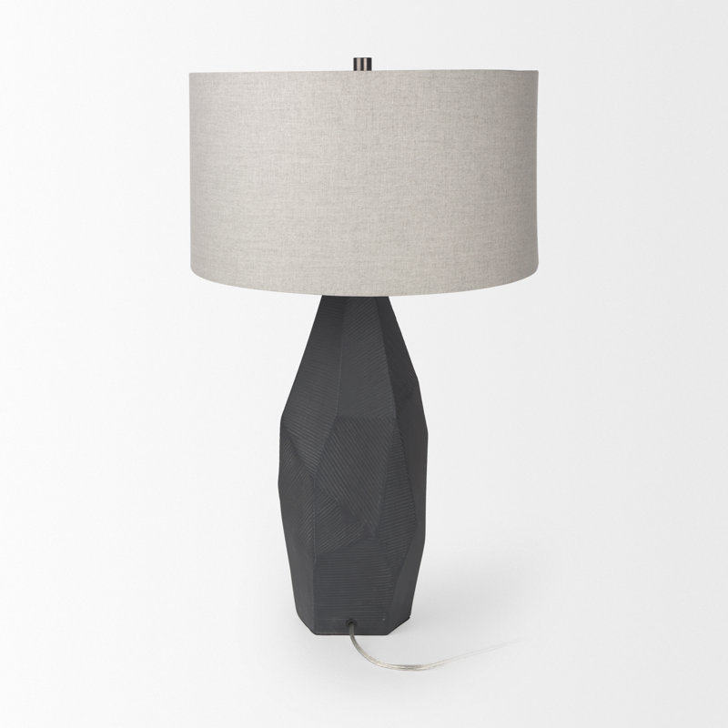 Minakchi Ceramic Table Lamp, Black