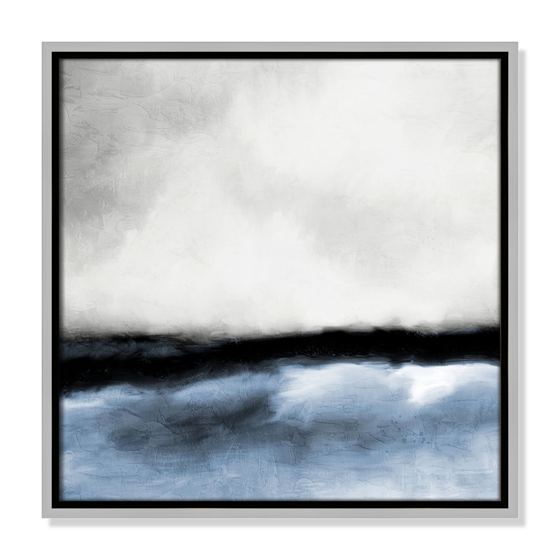 Across the Horizon - Version carrée, impression par Kimberly Allen, Toile argentée avec cadre flottant, Pas de tapis