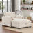 Upholstered Accent Armchair With Storage Ottoman-1890609191