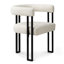 Ensemble de chaises de salle à manger 18 po en tweed rembourré (ensemble de 8)-132042886