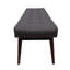 Élégant salon en tissu gris, pieds en bois d'hévéa, finition noyer pour une utilisation quotidienne avec housse de style Mid-Century