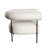 District Accent Chair In Ivory Boucle Fabric W/ Black Metal Frame