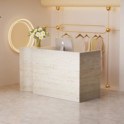 Modern Rectangular Manufactured Wood Reception Desk