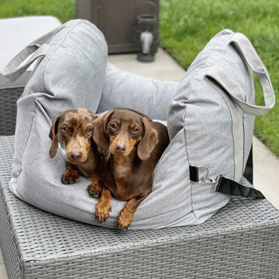  Siège d'auto pour chien First Class, gris