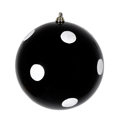 Ornement boule de bonbon avec pois scintillants