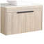 Ensemble de coiffeuse flottante 30 po avec ensemble de bols en céramique, coiffeuse murale blanche avec porte-120406499