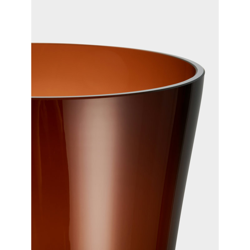 Vase de table en verre Squeeze, Brun