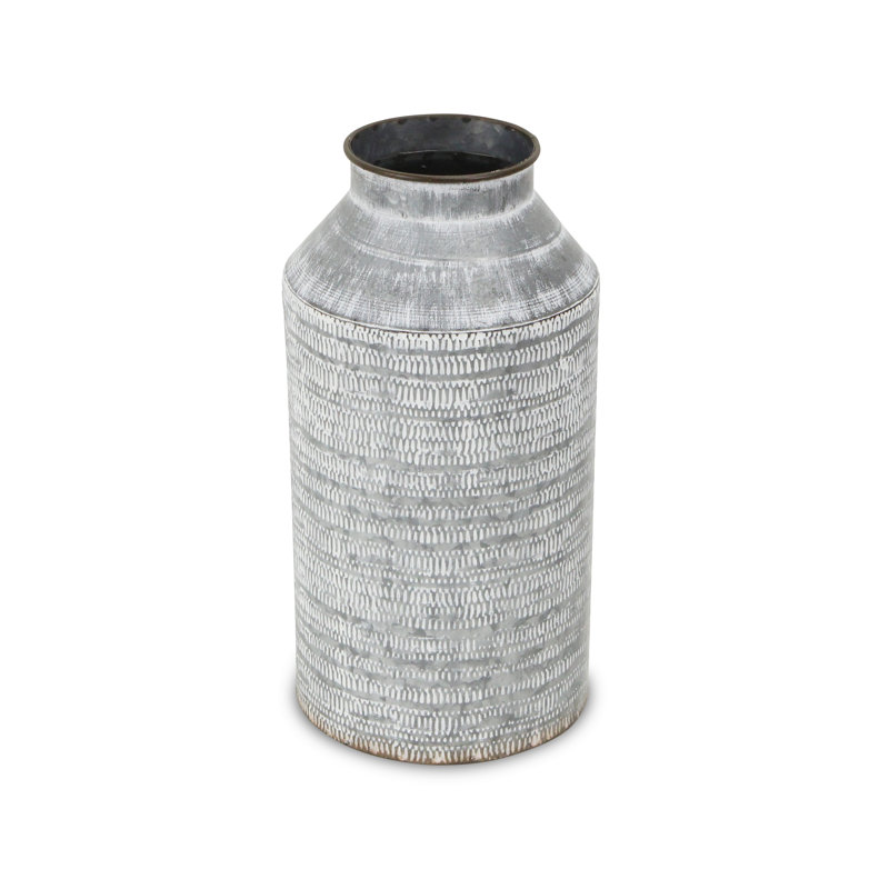 Corliss Handmade Metal Table Vase, 13" H x 6.5" W x 6.5" D