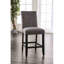 Set of 2 Rustic Grey Chairs - Padded Fabric Seat & Backrest, for Dining Room-1200997538