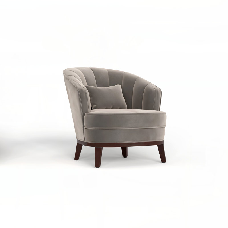 Fauteuil d'appoint rembourré Ava, gris, Grey