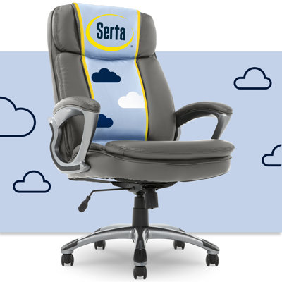Serta Fairbanks Big and Tall High Back Executive Office and Gaming Chair with Layered Body Pillows