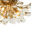 4-Light Modern Sputnik Branching Crystal Glass Leaf Flush Mount 