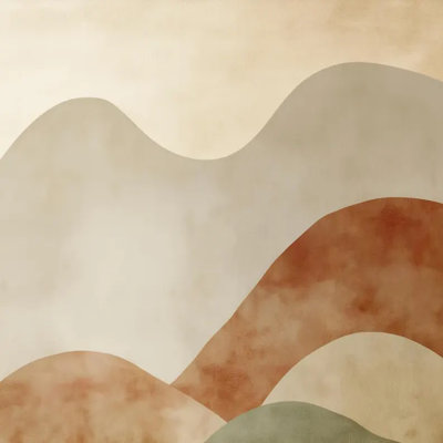 Desert Harmony - Murale abstraite aux tons de terre doux