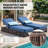 Hayossy 4-Piece Outdoor Chaise Lounge Set, 4 All-Weather Wicker Recliners With 5" Thick Cushions-1125844566-1125844585