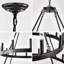 Wagon Wheel Lighting, 36-, style rétro, noir mat pour la cuisine industrielle, métal, plafond de salon moderne