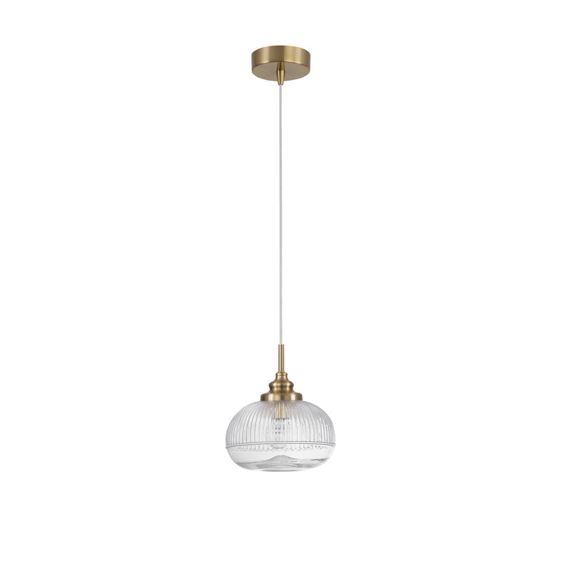 1 - Light Satin Gold Single Pendant
