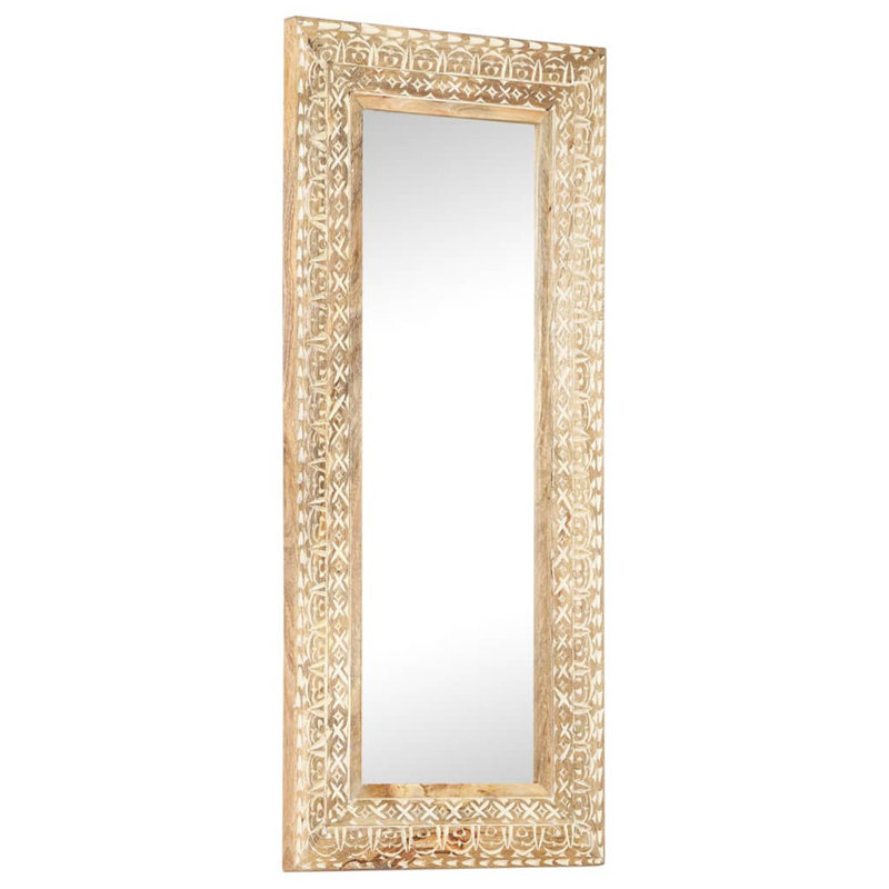 Chaput Wood Flat Wall Mirror, 110cm H x 50cm W