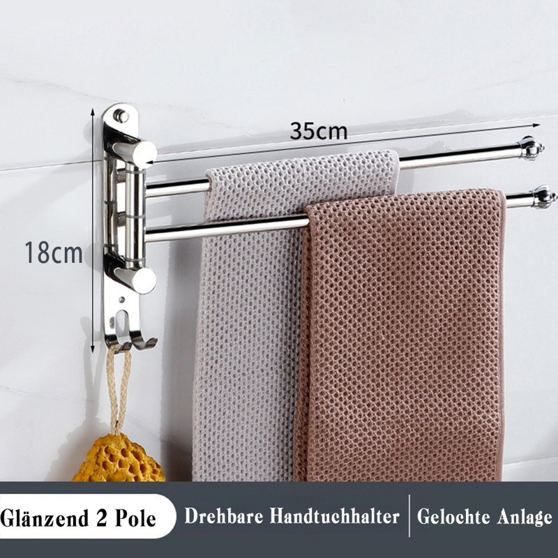Davontai 35 cm Stainless Steel 2 - Bar Towel Bar