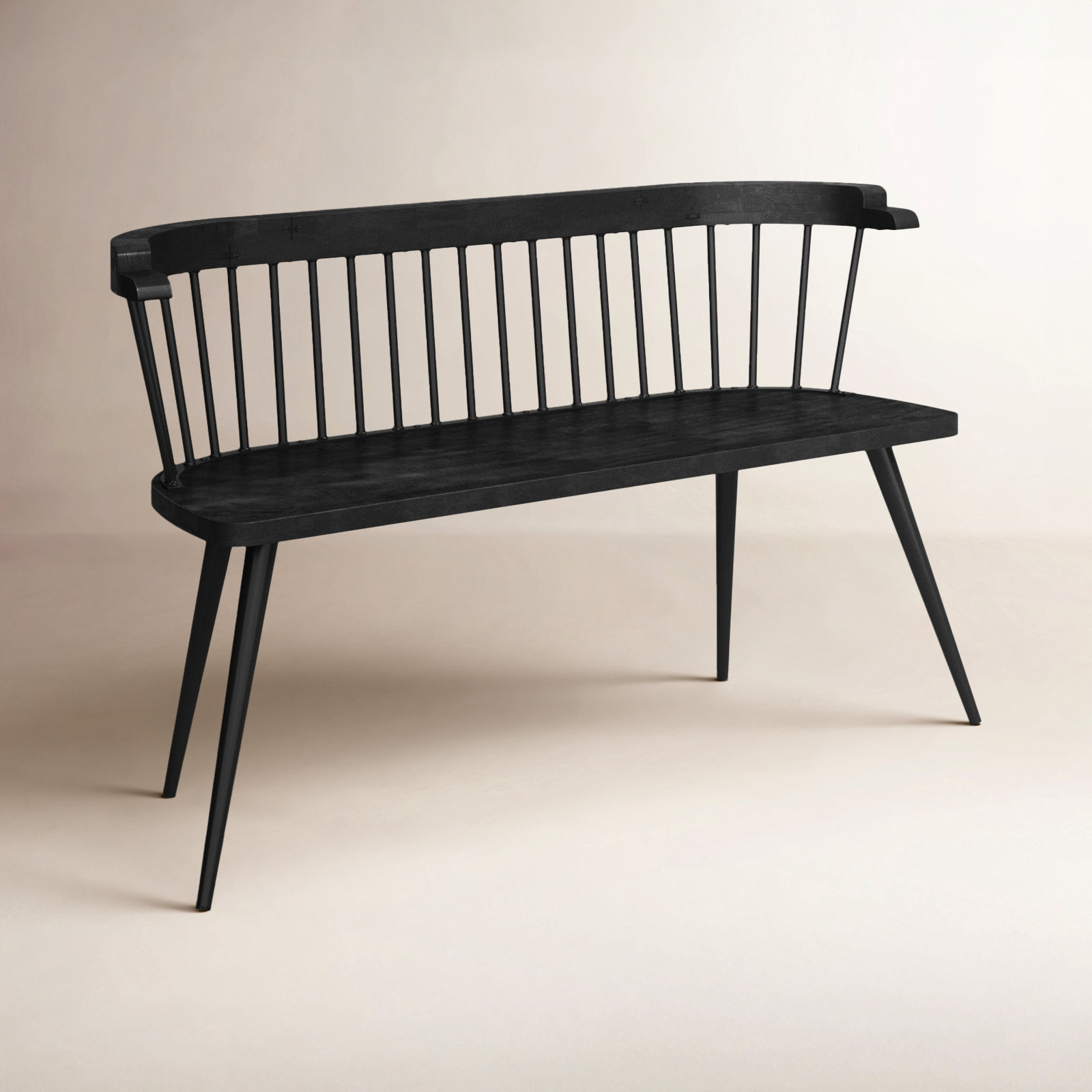 Eudora 51" Entryway Bench, Black