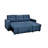 Blue L-Shaped Sectional Bed, Stylish 3 For Hallway Space Couch, , Area-372674187