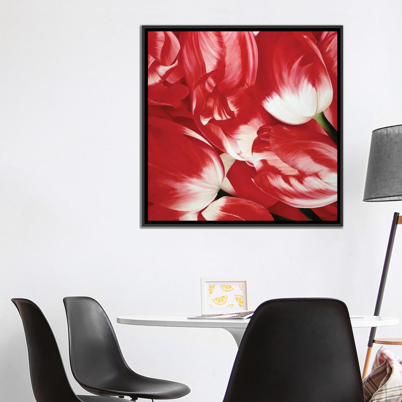 « la plus belle tulipe iii », reproduction d’impression sur toile, H 18 po x l 18 po x P 1,5 po, Toile avec cadre noir